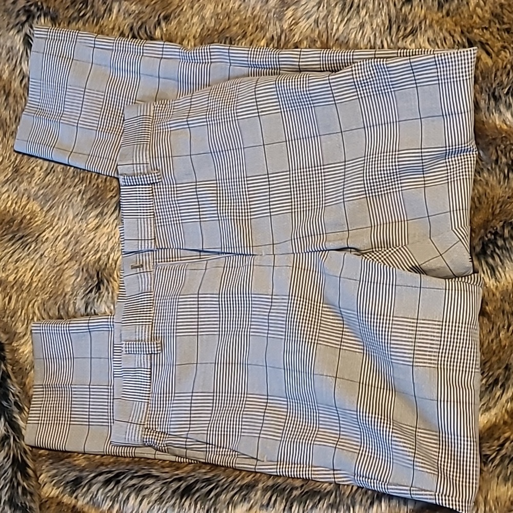 H&M Women's Black and Gray Plaid Skinny Fit Pants Size US 30R